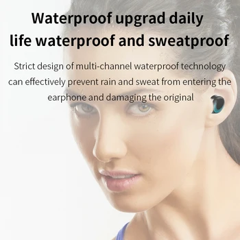 TWS Austiņas Bluetooth V5.0 Bezvadu Austiņas In-Ear Mini Earbuds Sporta Stereo Austiņas Ūdensizturīgs Mobilajiem Telefoniem