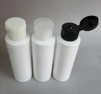24 x 100 ml Cilindrs Balta PET Plastmasas Krējuma Losjons un Kosmētikas Iepakojuma 100cc Grims Traukā ar Flip Pie Klp