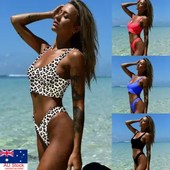 AU Sievietes Sexy Unpadded Bikini Top, Thong Apakšā Beach Push-up Peldkostīmi, Peldkostīmu