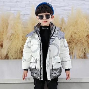 Zēnu ziemas kokvilnas polsterētām drēbes