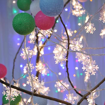 LED Laternu Sniegpārsliņas Gaismas Stīgu Kāzu Svētku Atmosfēru Apdare bākugunis Ziemassvētku Eglīte Kulons String Gaismas
