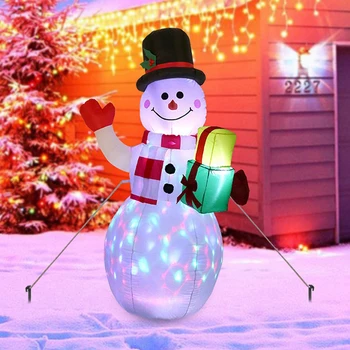 LED Nakts Lampa Ziemassvētku Izgaismotas Piepūšamās Sniegavīrs Gaisa Sūknis Gaismas Laternu Gaismas Iekštelpu Āra Pagalmā Dārza Dekorēšanai