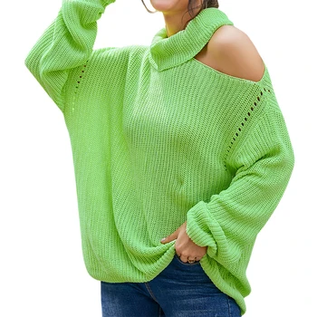 Augstu uzrullētu apkakli Džemperis Sieviešu Trikotāžas Džemperi Dobi No Ripped Džemperis Ziemas Drēbes Sieviešu Džemperis Modes Tērpiem 2020