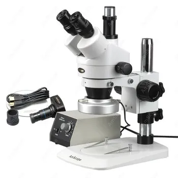 Stereo Mikroskops--AmScope Piegādes 3,5 X-90X Stereo Tālummaiņas Mikroskopa w Alumīnija 80-LED Gaismas + 9MP Kamera