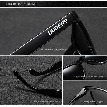 DUBERY Polarizētās Saulesbrilles Vīriešiem, Sievietēm Jaunā Modes Laukumā Braukšanas Vintage Saules Brilles Sporta Retro Spoguli Luksusa Zīmolu UV400