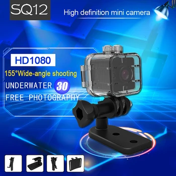 SQ12 Mini Kameras HD1080P Ūdensizturīgs Nakts Redzamības 155 Grādu Mini Videokameras Kustības Detectiom Video Ieraksts Bezvadu Mini Camcoeder