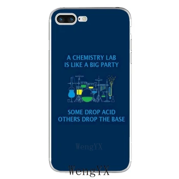 Zinātne ķīmija slim silikona TPU Mīksto tālrunis lietā Par iPhone X 8 8plus 7 7plus 6 6s plus 5 5s 5c SE 4 4s