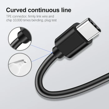 VOXLINK USB c tipa kabeli 2A Ātra Uzlāde usb c kabeļa Tips-c datu Vadu, Lādētāju, usb-c Samsung S8 S9 Xiaomi mi8 mi6 HTC usb c