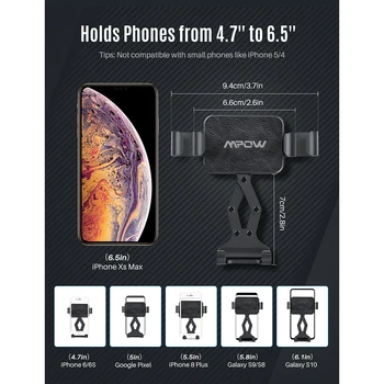 Mpow CA127 Gravitācijas Auto Telefona Turētājs Priekš iPhone 11 Pro Max Samsung, Huawei Auto Turētāju Par Phone Auto Mobilā Telefona Turētājs, Statīvs
