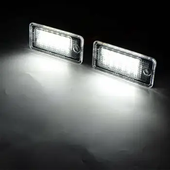 2gab 18 Led Canbus Led Numura zīmes Lukturi numura zīmju Apgaismojuma Lampiņa Auto Aksesuāru Audi A3 A4 A5 A6 A8 B6 B7 Q7