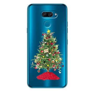 Karikatūra Ziemassvētku Telefonu Gadījumā Par LG K50 Q60 K40 G8s ThinQ Stylo5 Santa Claus elk Mīksta Silikona Vāciņu