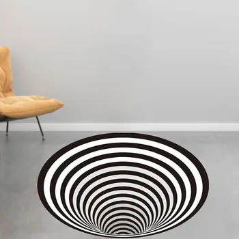 Stereo Kārta Carpet3d Drukāt CarpetOptical Ilūziju Jomās, Paklāju Paklāju Grīdas Pamatni, neslīdoša Doormat Paklāji officeDecore Dropship