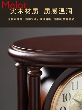 Galda Pulkstenis Sēdekļa Pulkstenis Retro Retro Ķīniešu Stilā Galda Pulksteni Pulksteni Mājas Dzīvojamā Istaba Darbvirsmas Darbvirsmas Svārsta Pulksteņa Displejs