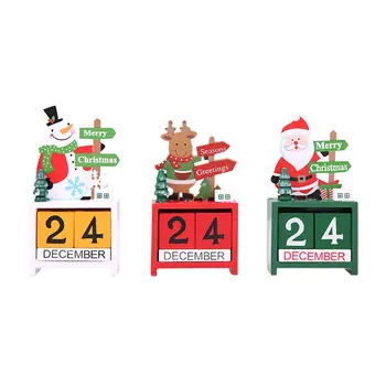 Maza Izmēra Jauki Cute Ziemassvētku Koka Kalendāra Home Office Desktop Ornamentu, Apdare Bērnu Ziemassvētku Dāvanas Karstā Jauns