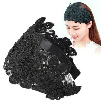 Izšuvumi Ziedlapiņu Zieds Plašs Galvassegu Sieviešu Matu Aksesuāri Scrunchies Hairbands Loki Hairband Galvu Meitenēm