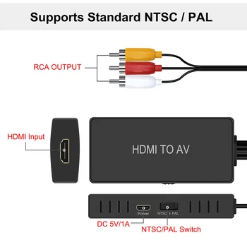 HD DVD Atskaņotājs, PAL, NTSC PC Adapteri Video un Audio Spēcīgu Saderība Mini Portable AV Converter USB Kabeļu Piederumi