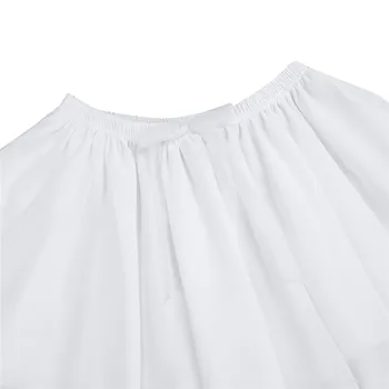 IEFiEL Vasarā Baltā Krāsa Bērni Šifona Apģērbu Meitenēm Tilla Tutu Mežģīņu Svārki Bumbu Kleita Loku Bērniem Puses Slāni Svārki Apģērbi