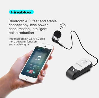 FineBlue F960 Bezvadu Vadītāja Bluetooth Austiņu Valkāt Klipu Biznesa Austiņas Zvanu Atgādināt Brīvroku Vibrācijas Austiņas Auriculare