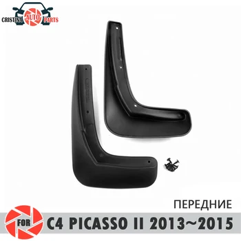 Auto dubļu sargi par Citroen C4 Picasso 2013~. gadam mudflaps šļakatu dubļu sargi atloks priekšējie dubļusargi fender auto piederumi