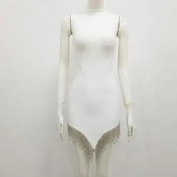 Vasaras Kleitas Sievietēm Sexy Mini Dimanta Piedurknēm Rāvējslēdzēji Bodycon Puse Kluba Īsu Kleitu Sieviešu Drēbes Vestido De Fiesta Drēbes