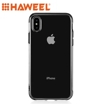 HAWEEL Trīs Sadaļas Galvanizācijas Pusē TPU Aizsardzības Back Case for iPhone XS Max / XR / par Galaxy Note 9 / Galaxy S9+ / S9
