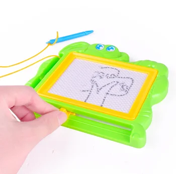 1 Gab Smieklīgi Plastmasas Magnētiskais Multfilmas Bērniem Doodle Zīmēšanas Valdes Agrīnās Mācīšanās Izglītības Mat 1 Pildspalva + 1 Mat Zīmēšanas Rotaļlietas
