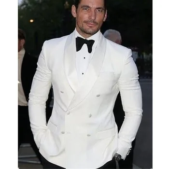 Skaists balts divrindu vīriešu kāzu kleitu krekls, bikses dizaina vīriešu uzvalku 2 uzvalks uzvalku bikses pasūtījuma uzvalks 2018