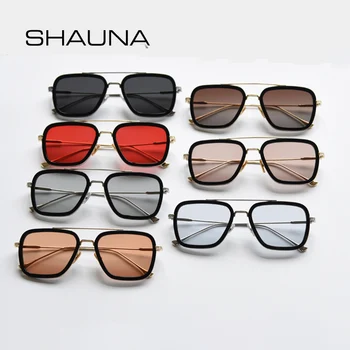 SHAUNA TR90 Polarizētās Laukumā Saulesbrilles Sieviešu Modes Dzelzs Vīrs, Saules Brilles Vīriešu Braukšanas Toņos