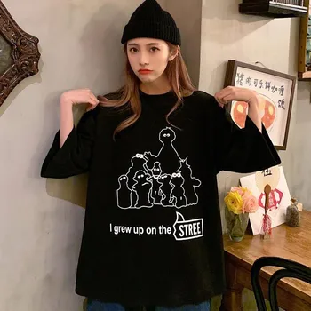 Harajuku kwaii t krekls sieviešu apģērbu korejiešu stilā t dāmas 2020. gadam studentu joker karikatūra sieviešu krekli lielgabarīta top t-krekls