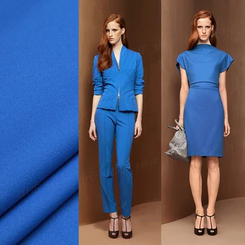 Importa pavasara elastīgs plānas zīda audums, tumši zils ķemmdzija modes kleita auduma bikses