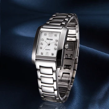 Jaunu Šveice Luksusa Zīmolu NESUN Japānas Kvarca Kustība, Sieviešu rokas pulksteņi Ūdensizturīgs Pulksteņi Dimanta OLA Dāmu Pulkstenis N6321