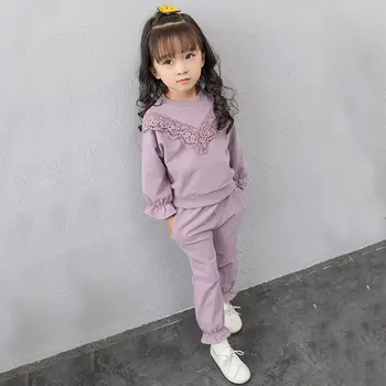 Bērnu Apģērbu 2018 Rudens Ziemas Meiteņu Drēbes 2pcs Set Modes Apģērbs Bērniem, Apģērbs Tracksuit Tērps Meiteņu Apģērbu Komplekti