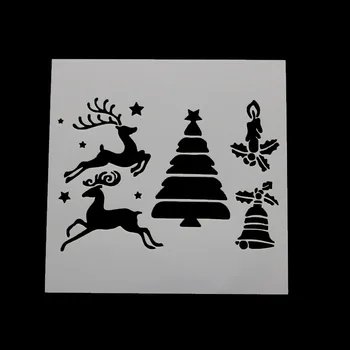 Ziemassvētku Sniegavīrs Layering Trafareti, Plastmasas DIY Kuģiem, Sienu Krāsošana Scrapbooking Zīmogs Albumu Dekoru ar Spiešanu Papīra Karte, Tem