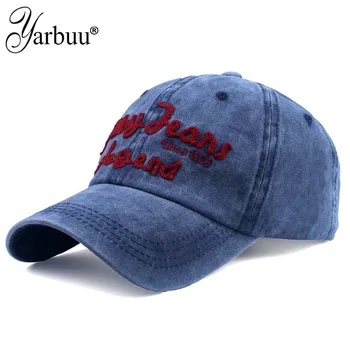 [YARBUU] Smilts mazgāta kokvilnas beisbola cepure cepure sievietēm, vīriešiem vintage tētis cepuru izšūšana vēstuli, āra sporta cepures vairumtirdzniecība