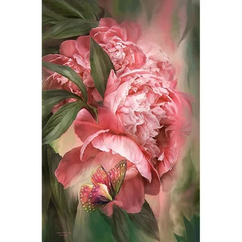 2020 5D dimanta krāsošanas ziedi, Peonija Hydrangea Romantiska Dimanta Izšūšanas darbi ar Dimanta Vīle 5D DIY Mozaīkas Mājas Sienu Apdare
