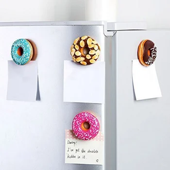 Cute Salds donut Riņķa ledusskapis ziņu magnēts, suvenīri,Simulācijas Pārtikas Magnēts Bērniem Ziņu Turētājs apdare