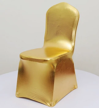 Augstas klases zelta, sudraba spandex krēslu segtu viesnīcā, sapulču telpa krēsla pārsegs 50gab/daudz
