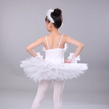 Balts Vēders Kleitu Bērnu Gulbju Ezers Kostīms Bērniem Baleta Tutu Meiteņu Deju Tērpu Posmā Profesionālā Baleta Tutu Kleita