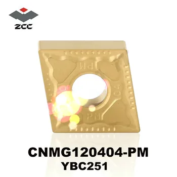 Sākotnējā ZCC CT CNMG120404-PM YBC251 CNMG 120404 Karbīda Ieliktņiem CNMG431 Tērauda, Nerūsējošā Tērauda Virpu, Instrumenti CNC Griezējs