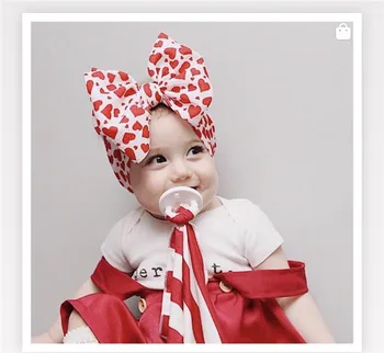 2019 Bērnu Galvas Roku Darbs Elastīgs Turban Headwraps Toddler Jauki Liels Priekšgala Dizains Ziedu Iespiesti Matu Joslā Zīdaiņu Cepures
