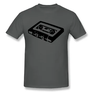 Jauns Vīriešu Augstas Kvalitātes Kokvilnas Rave audio kasešu lentes retro DIY T-Krekli O-veida Kakla Īsām Piedurknēm Zēns T Krekls,Liels Izmērs S-5XL