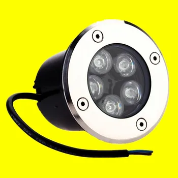 Bezmaksas piegāde 5W IP68 CE, RoHS AC85-260V/DC12V Padziļinājumā Apgaismojums Āra Lampas LED Spot Grīdas Dārza Pagalmā LED Pazemes gaismas