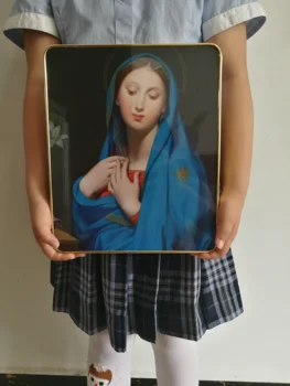 Svētī ģimenes Kristietība, Katolicisms MĀJAS ISTABAS Rotājumu Reliģisko Madonna Jaunavas Marijas māte kristālu Attēlu rāmis LABĀKĀ dāvana
