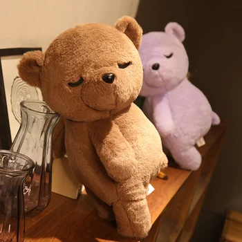 Kawaii Miega Lācis Plīša Rotaļlietas Bērnu Nomierinātu Lelle Mīkstu Pildījumu Teddy Bear Rotaļlietas Dzīvnieku Spilvens Bērniem High-end Dzimšanas dienas Dāvanas