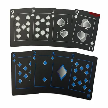 Premium Plastmasas Melna Matēta Pokera Kārtis Ūdensnecaurlaidīga Elastīga Gabals, Azartspēles Kāršu Spēles Texas Hold ' em krievu Rulete