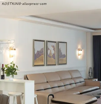 KOSTKING augstas kvalitātes luksusa kristāla sienas lampas modernās sconce gaismas Dia18*H33CM spīdumu dzīvojamā istaba guļamistaba lampas