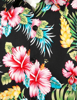 2019. gada Vasarā Jaunu Vīriešu Īsām Piedurknēm Havaju Krekls Modes Gadījuma Ziedu Drukāt Tropu Krekli Brīvdienu Puse Camisa Hawaiana 3XL