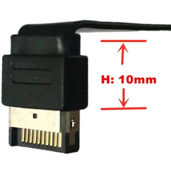 USB-C Panelis Kabeļu Stiprinājums Mātesplati Galvenes Paplašinājuma Adapteris,Priekšējā Paneļa Pagarinājuma Kabelis Iekšējais 3.1 10G Gen2 20Pin