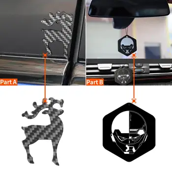 Ziemassvētku Elk Dizaina Auto Uzlīmes pret Skrāpējumiem Decal Jauki Logu Apdare наклейки на авто 2021