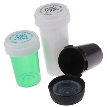 1gb 75ML/110ML Nezāļu Uzglabāšanas Atlicināt Jar Pill Pudeles Gadījumā Garšaugu Kaste Plastmasas Spiediet uz Leju, Pagrieziet Pudelīti Konteineru